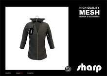 sharp by [ZD] - MESH - Zipper Cardigan 