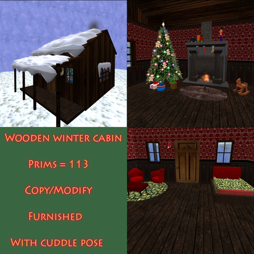 Wooden winter cabin