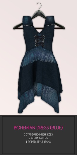 [:ME:] Bohemian Dress (Blue)