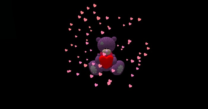 Valentine teddy bear pink