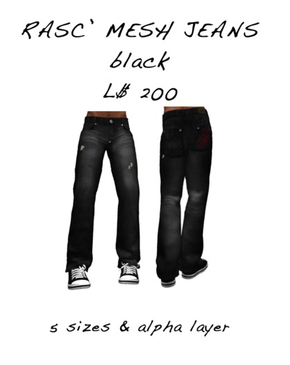 Rasc' Mesh Jeans black 