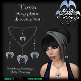 [FPI] Tova Jewelry Sapphire - Necklace, Earrings, Belly Piercing - Jewelry Set