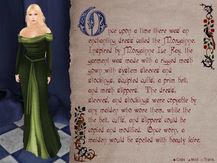 Fables' Fleur de Lis Medieval Gown in Blue Velvet