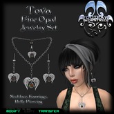 [FPI] Tova Jewelry Fire Opal - Necklace, Earrings, Belly Piercing - Jewelry Set