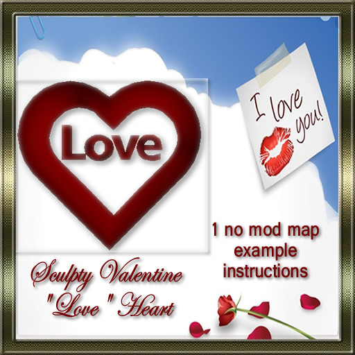 OMG sculpty valentines heart "love" centered (boxed)