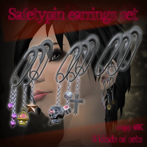 Safetypin earrings set