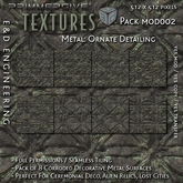 [MOD002] 8 Seamless Greened and Aged Copper Textures with Ornate Surface Detailing for Artifacts by E&D ENGINEERING