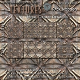 [MOD009] 8 Seamless Decorative White Gold Textures with Ornate Surface Detail for Ceremonial Relics by E&D ENGINEERING