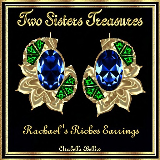 TST - RACHAEL'S RICHES SAPPHIRE EMERALDS EARRINGS YG