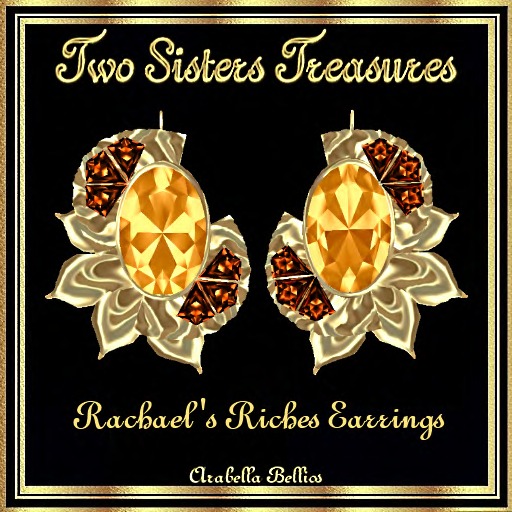 TST - RACHAEL'S RICHES TOPAZ AMBER GARNET EARRINGS YG
