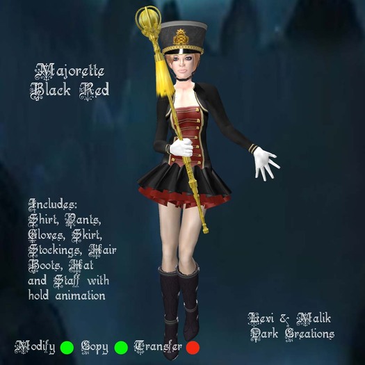 Majorette Black Red