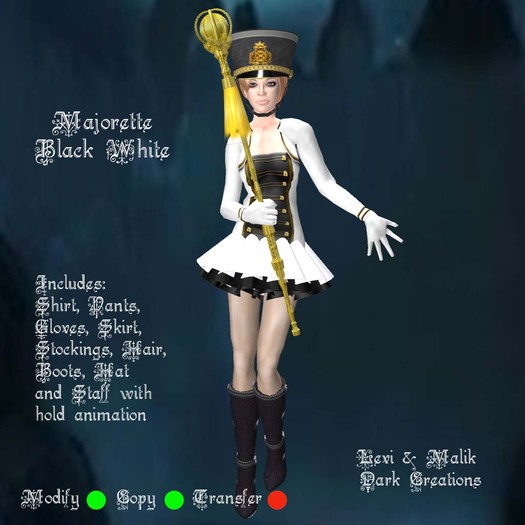 Majorette Black White