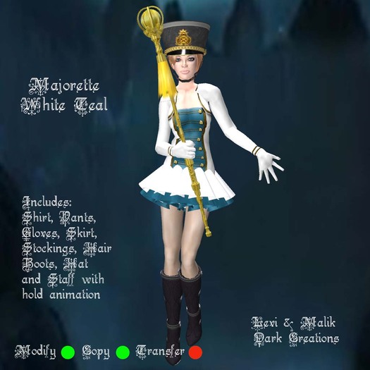 Majorette White Teal