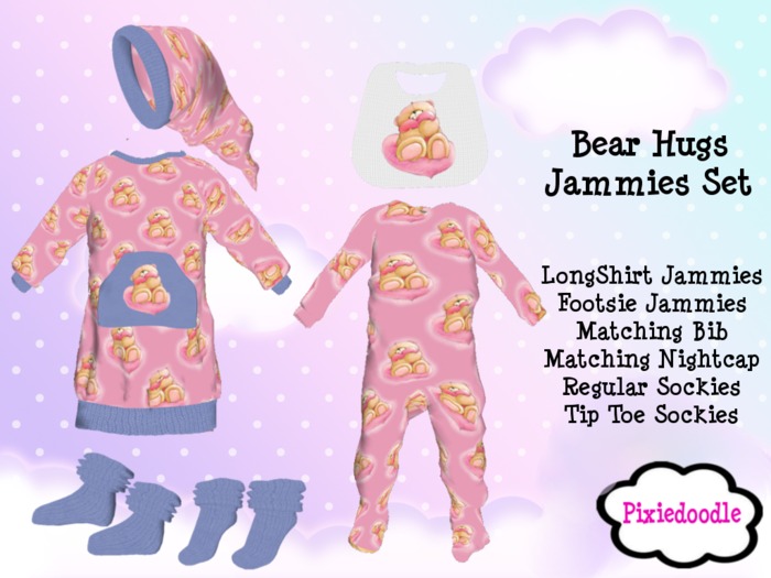 Pixiedoodle~Bear Hugs Jammies Set