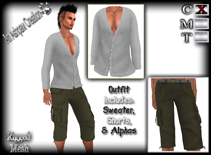 DEMO - Shorts n Sweater - (Rigged Mesh)