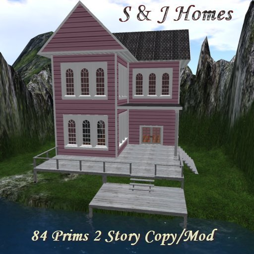 Pink Victorian 2 Story House