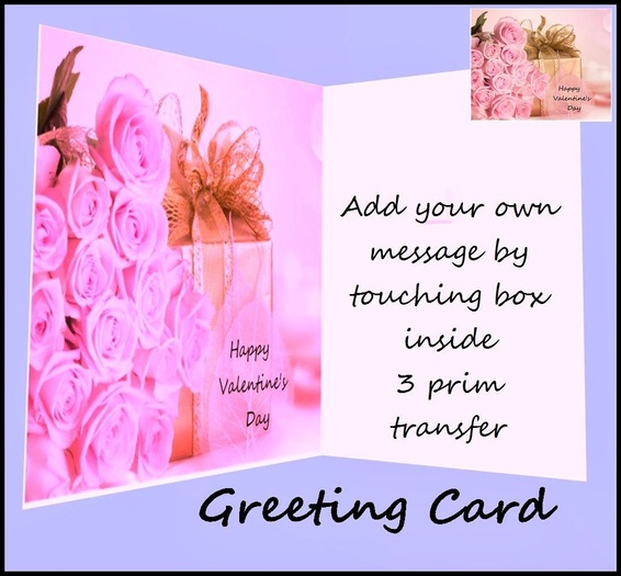 Greeting Card Pink Roses & Gift