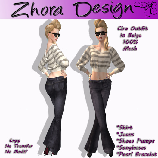 *ZD*  Cira Mesh Sweater Beige