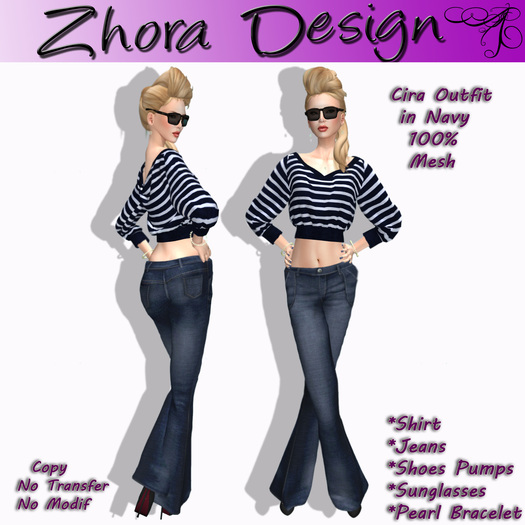 *ZD*  Cira Mesh Sweater Navy