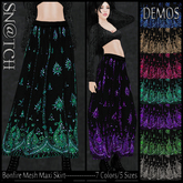 :::Sn@tch Mesh Bonfire Maxi Skirt-All Colors (Large):::