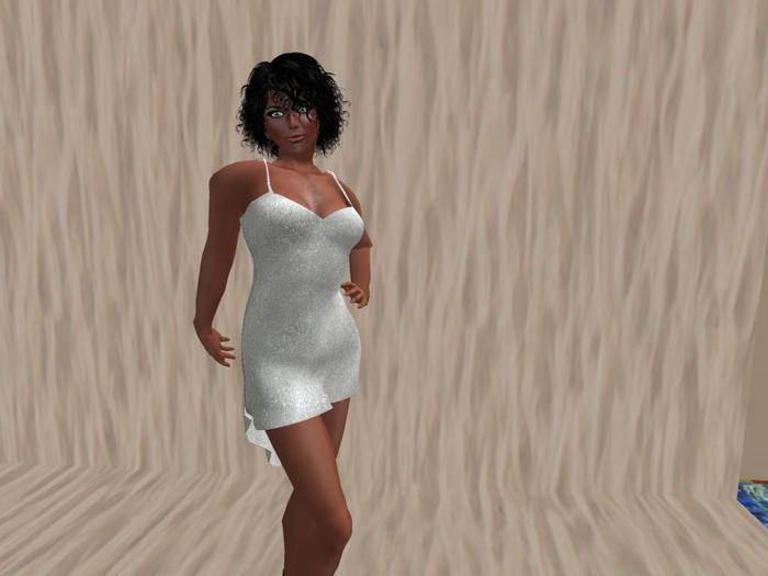 Mesh Silver Drape Dress