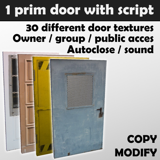 1 prim door with script