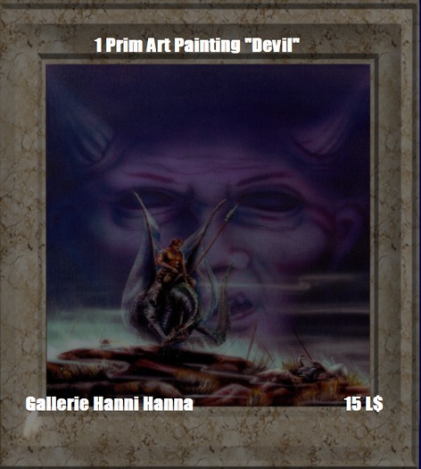 Art Picture Frame Painting Bild Gemaelde "Devil"