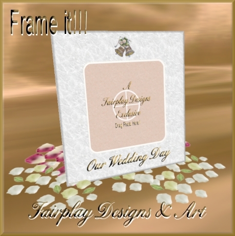 Our Wedding Day Embossed Frame