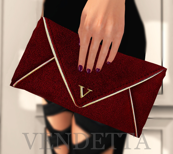 VENDETTA - Envelope Clutch (Red) [Open me]