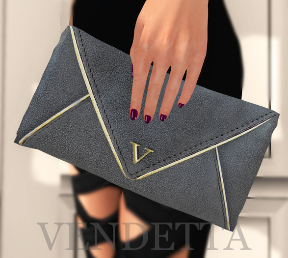 VENDETTA - Envelope Clutch (Grey) [Open me]