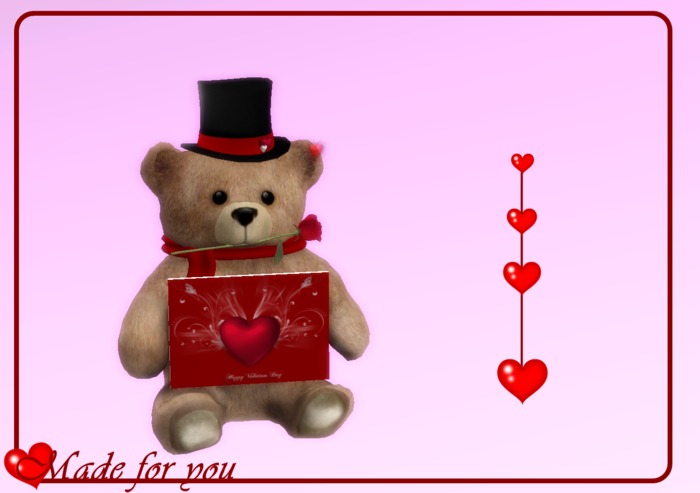 Valentine's teddy bear I (mesh)