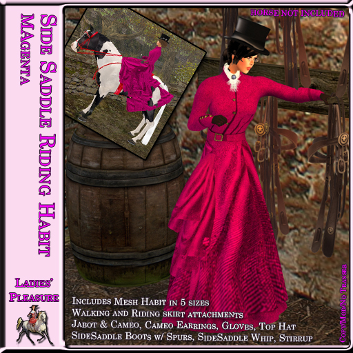 ~LP~ Victorian Riding Habit Magenta