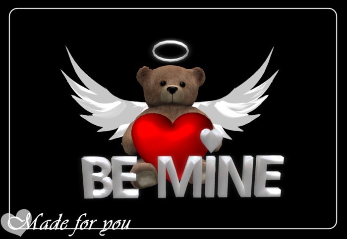 Valentine's angel teddy bear (mesh)
