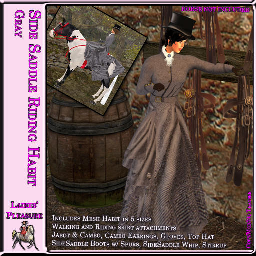 ~LP~ Victorian Riding Habit Gray