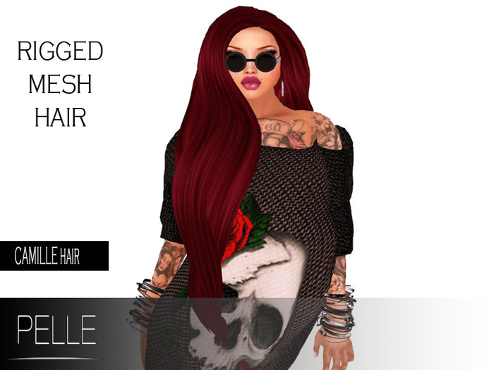 Pelle - CAMILLE 100% RIGGED MESH HAIR RED