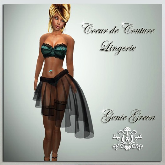 Coeur de Couture Lingerie Genie Green