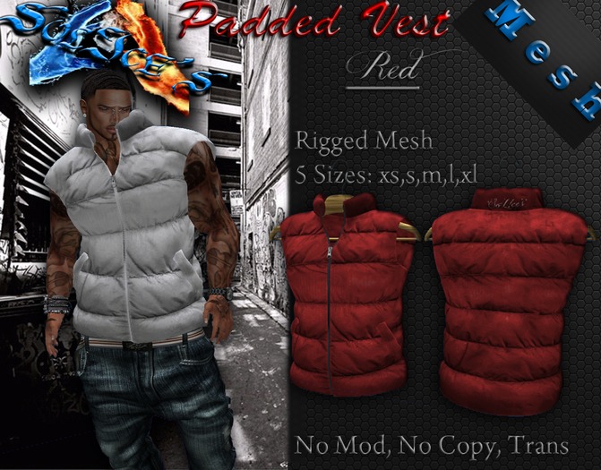 *SoL!ce's* Padded Vest Mesh Red