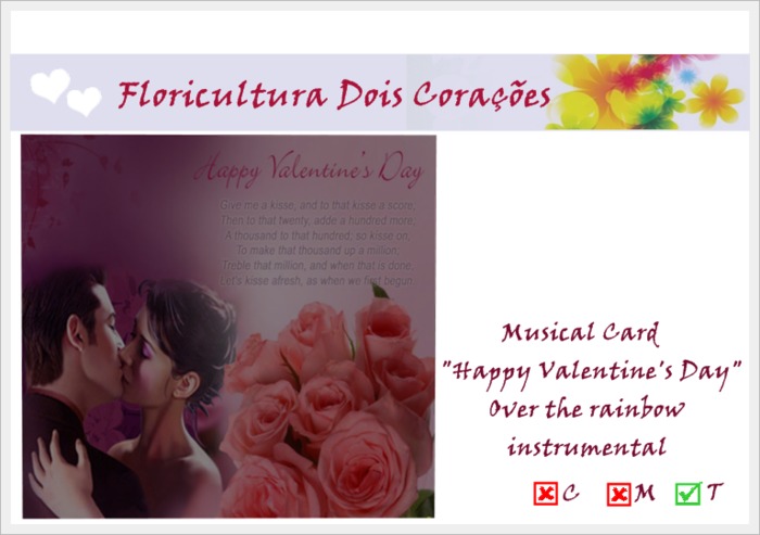 [FDC] Card Happy Valentine's Day Rainbow