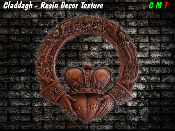 Claddagh - Resin 922 x 964 alpha Texture