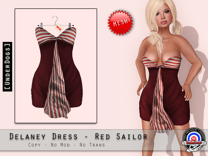 [UD] - Delaney Dress - Sailor Red - Mesh (Bag)
