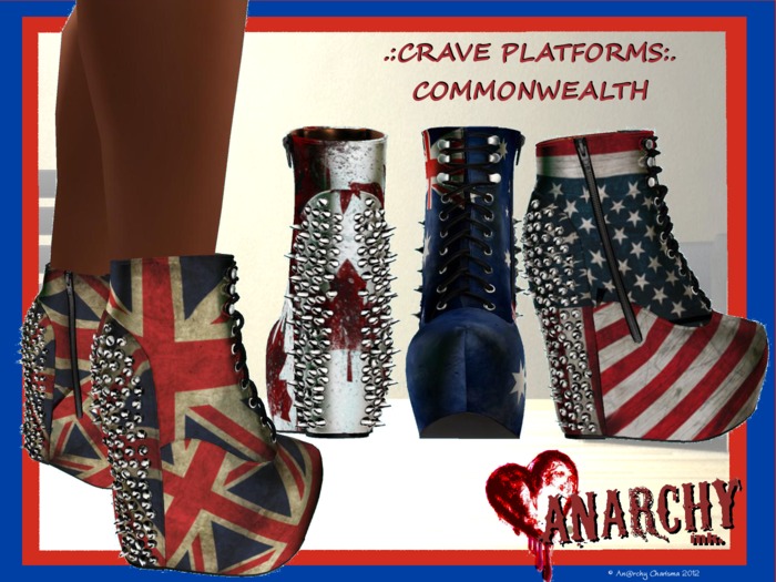 *An@rchy Ink* Crave Platform Boots - Commonwealth