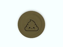 Vintage Plate - Poop