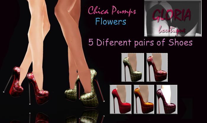 GLORIA Chica Pumps Flowers PROMO !!