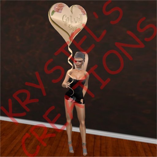 B22 Get Well Soon Peach Roses Balloon (Wear Me)