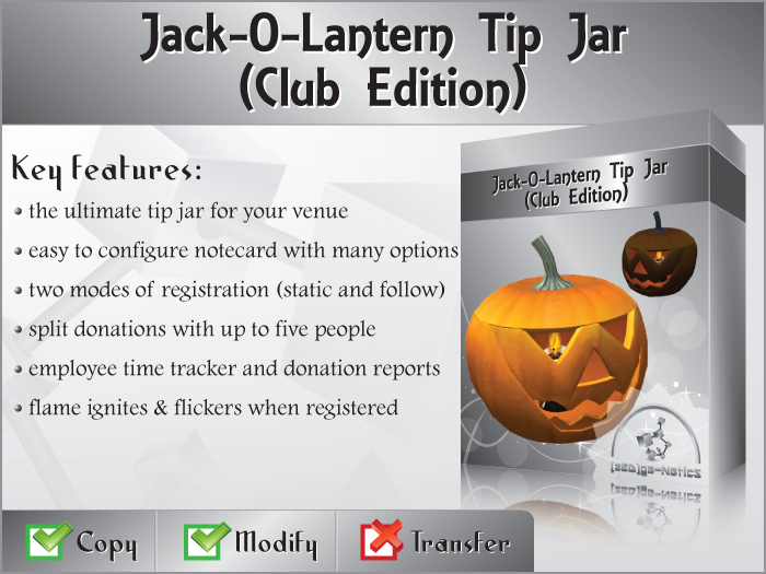 [zED] Jack-O-Lantern Tip Jar (Club Edition)