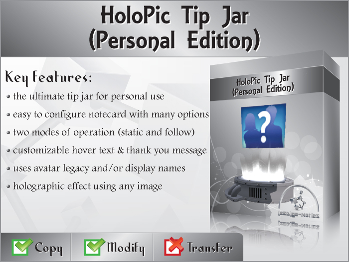 [zED] HoloPic Tip Jar (Personal Edition)