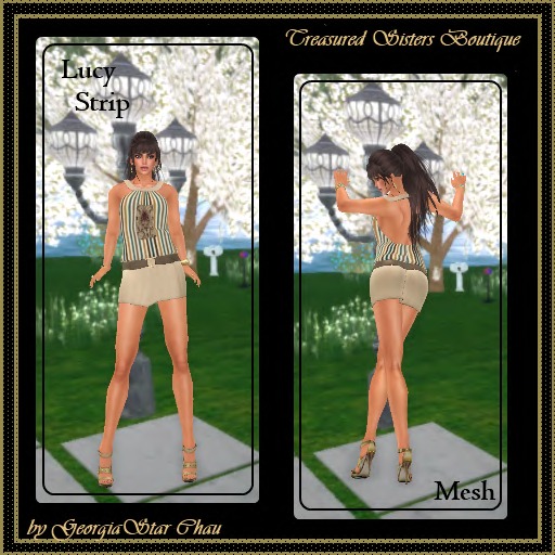 GSC Lucy Strip Mesh Dress