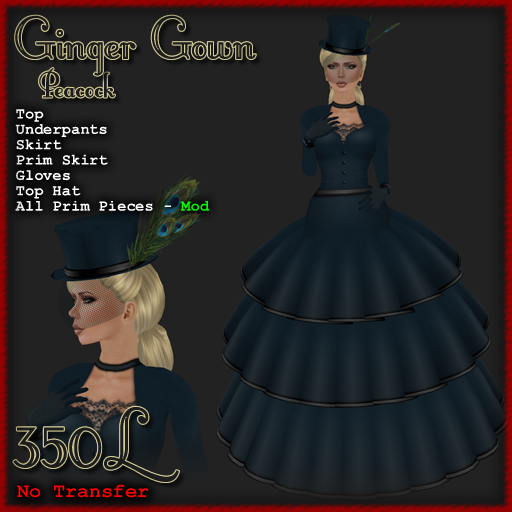[ Demure ] Ginger Gown - Peacock