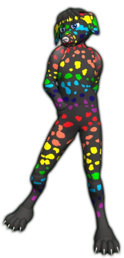 Dalmatian Avatar Rainbow Black