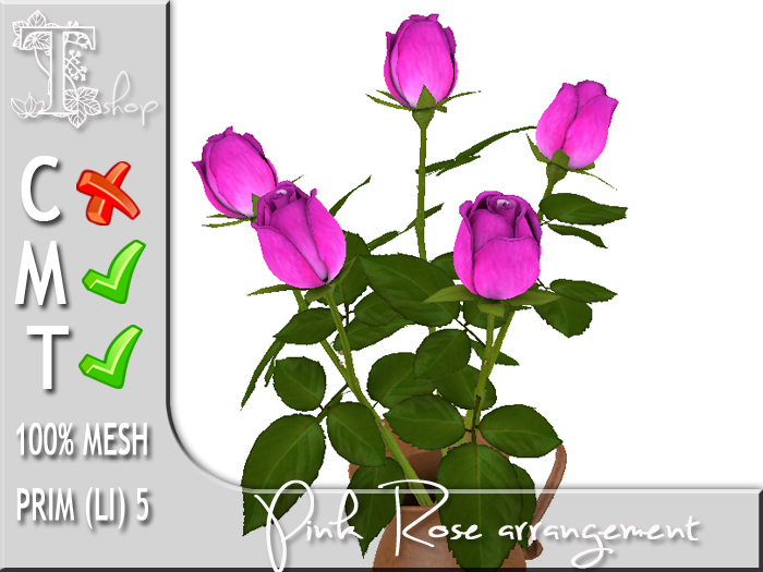 TERRASHOP-Pink rose arrangement MT 100% original mesh